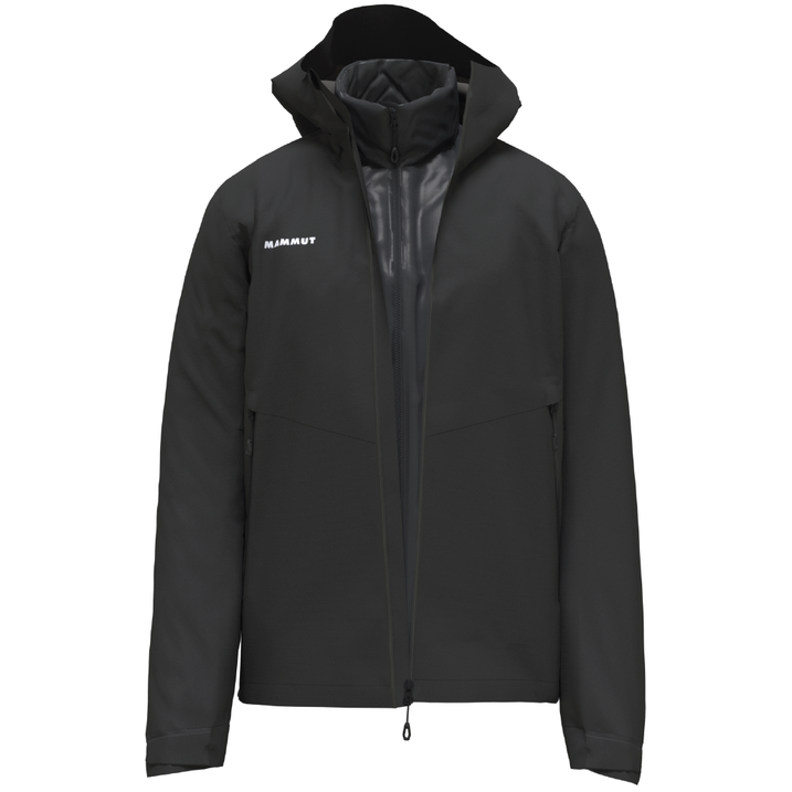 MAMMUT Alto Light 3-in-1 Detachable Liner Waterproof Windproof Breathable Warm Hardshell Jacket Men's Black
