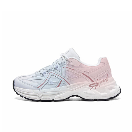 [Custom Sneakers] Kappa Leather Gradient Pink Sweet Cute Fresh Fashion Comfortable Versatile Wear-Resistant Height-Increasing Low-Top Dad Shoes Unisex Pink
