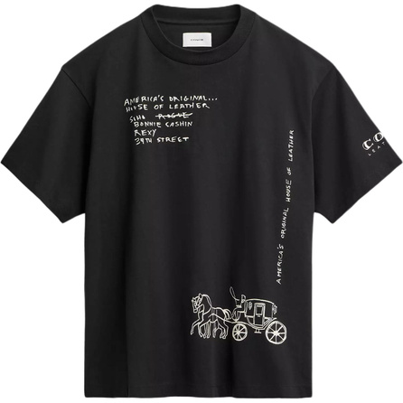COACH Cotton Short Sleeve Loose Fit T-Shirt Unisex