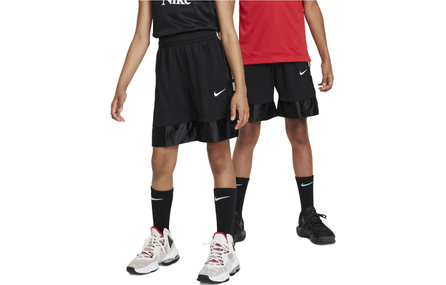 Nike Kids Dri-FIT Elite 23 Color-Block Logo Embroidered Elastic Waist Basketball Shorts Boys Girls Black