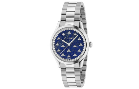 GUCCI Wrist Watch Automatic Mechanical Movement Stainless Steel Watchband 32mm Blue Dial Unisex