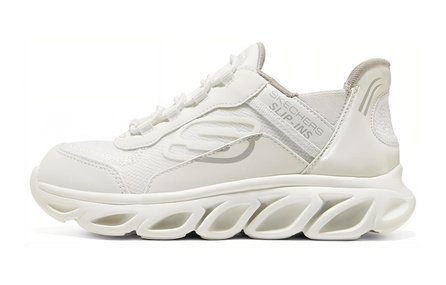 Skechers Hands Free Slip Ins Low Top Sports Casual Shoes White Kids'