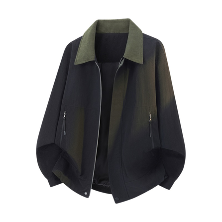Jeep High Street American Fashion Trendy Retro Personality Color-Block Lapel Patchwork Detail Design Loose Comfortable Lightweight Casual Commute Outdoor Sports Versatile Skin-Friendly Barn Style Jacket Unisex