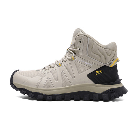 Jeep Hiking Versatile High-Top Premium Off-Road Short Outdoor Boots Men's Beige