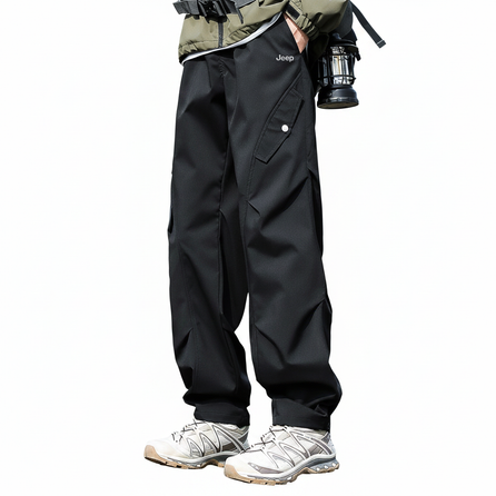 Jeep Mountain Outdoor Three-Proof Regular Cargo Pants Sports Paratrooper Pants Hiking Trekking Straight Men's Pants Multi-Pocket Minimalist Design Camping Urban Daily Commute Comfortable Multi-Functional Casual Pants Men's