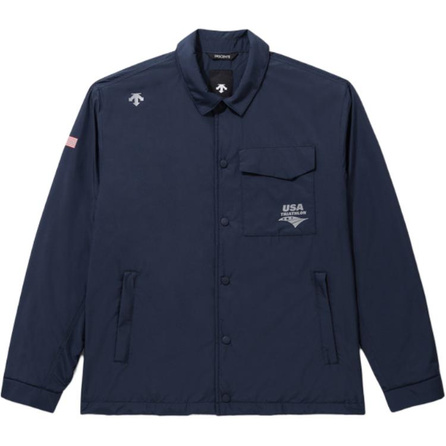 DESCENTE Lapel Logo Long Sleeve Jacket Coat Unisex
