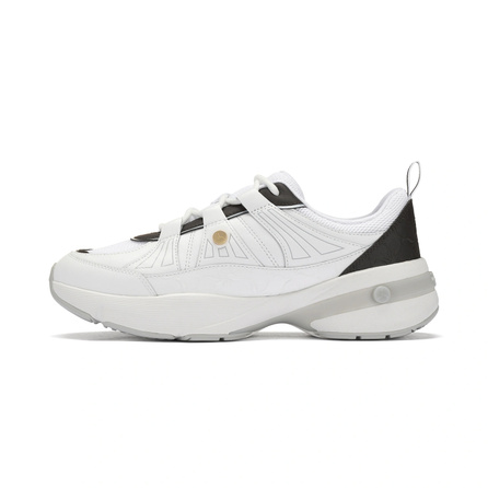 LiNing Leather Fabric Li-Ning 1990 Zhouyou Lace-Up Minimalist Comfortable Soft Rebound Low-Top Casual Shoes Men's