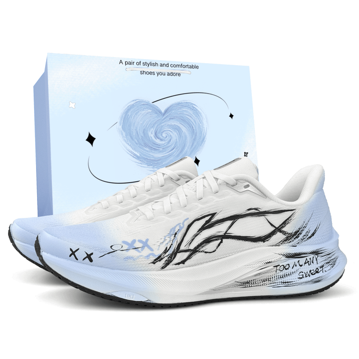 Custom SneakersLiNing Red Hare 9 Sky Leap Gift Bag Hand-Painted Graffiti Comfortable Fashion Wear-Resistant Lightweight Bouncy Low-Top Casual City Commute Running Shoes Men's