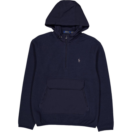Polo Ralph Lauren Solid Color Hooded Patch Pocket Half-Zip Jacket Men's Navy Blue