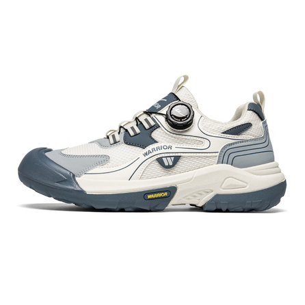 Warrior Sport Casual Fashion Versatile Daily Commute Anti-Slip Wear-Resistant Traction Low-Top Hiking Shoes Men's Gray Blue