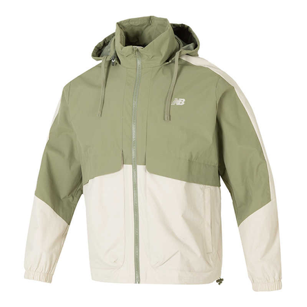 New Balance Sport Lifestyle Series Brand Logo Hooded Fashion Warm Versatile Jacket Unisex White Green