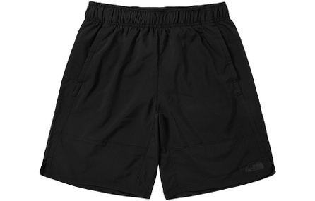 THE NORTH FACE Solid Color Running Water-Repellent Breathable Sport Shorts Men's Black