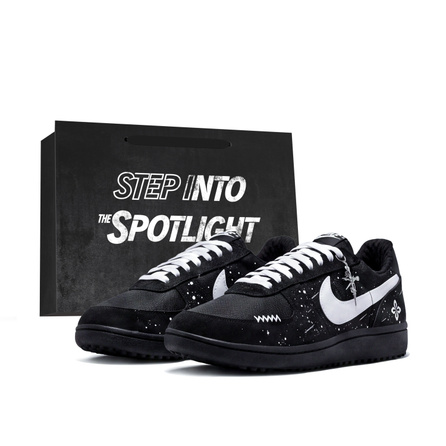 [Custom Sneakers] Nike Field General Boyfriend Splatter Paint Starry Sky Gift Bag Old Money Style High Aesthetic Versatile Student Back to School Minimalist Low-Top Skate Shoes Unisex Black White