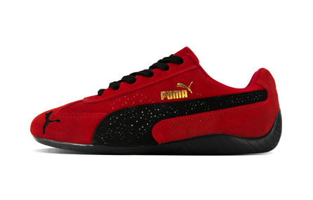 [Custom Sneakers] PUMA Speedcat Go Black Starry Sky Simple Comfortable Racing Shoes Campus Style Versatile Trendy Classic Vintage Anti-Slip Lightweight Low-Top Casual Shoes Unisex Flame Red