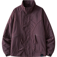Jeep Lifestyle American Retro Workwear Zip Large Pocket Outdoor Street Tough Guy Stand Collar Windproof Jacket Solid Color Minimalist Trendy Comfortable Casual Crisp Jacket Unisex Бордовый цвет