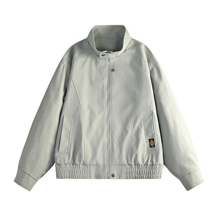 Dickies American Heavyweight Stand Collar Functional Jacket Zipper Snap Button Double-Layer Placket Three-Dimensional Paneled Cut Dual Side Straight Pockets Elastic Cinched Hem Side Seam Small Woven Label Loose Drop Shoulder Retro Workwear Long Sleeve Jac