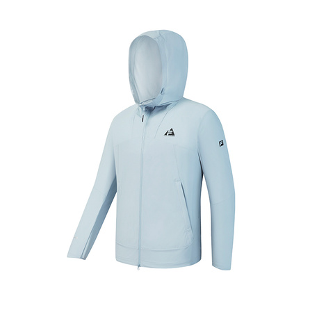 FILA EXPLORE Men's Casual Hooded Woven Jacket Gray Blue