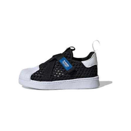Adidas Originals SST 360 3.0 Cushioning Wear-Resistant Low-Top Toddler Shoes Black White Infant And Toddler