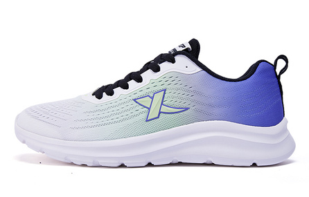 XTEP Breathable Rebound Anti Slip And Wear Resistant Low Top Running Shoes Men's White Purple Green