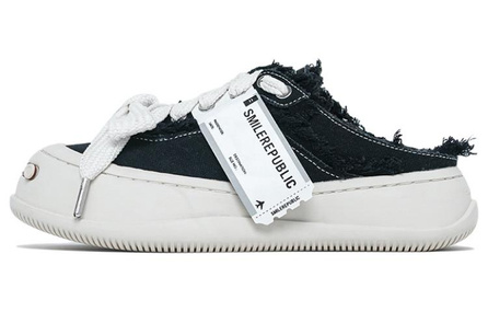 SMILEREPUBLIC Canvas Shoes Unisex Low-Top Black