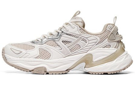 Kappa Back to Back Slip Resistant And Breathable Low Top Chunky Sneakers Unisex White Brown