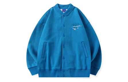 LAMLICKA x NASAPANDA Collaboration Minimalist Letter Embroidery Baseball Jacket Unisex