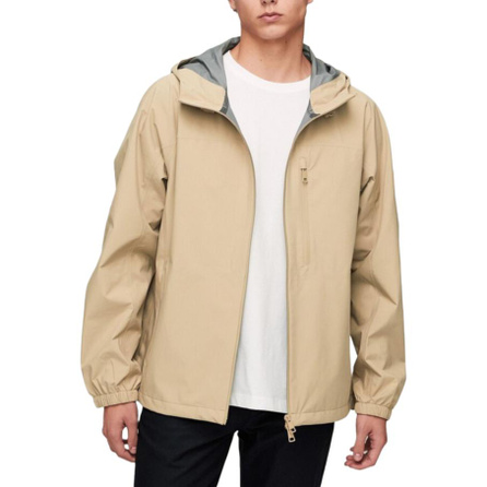 Tommy Hilfiger Logo Applique Hooded Zip Jacket Men's Beige