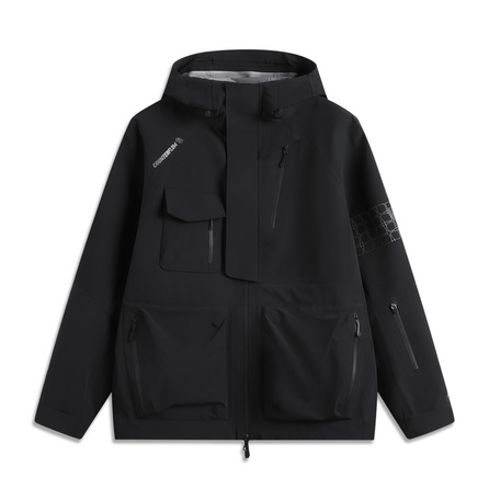 LiNing Waterproof And Windproof Windbreaker Jacket Unisex Black