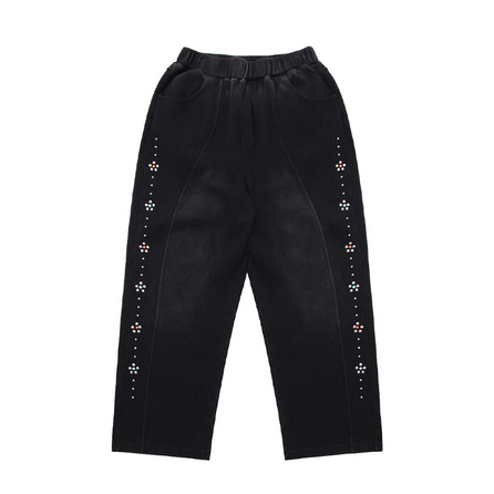 Vandy The Pink Studded Thermal Sweatpants Studded Casual Comfort Simple Knit Sport Pants Unisex