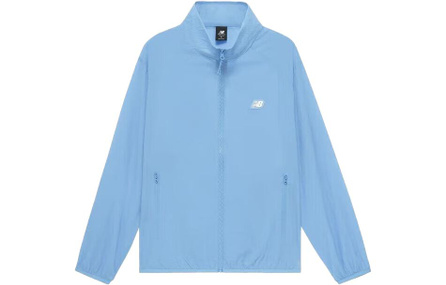New Balance Solid Color Outdoor Lightweight Sport Casual Woven Jacket Men's Blue