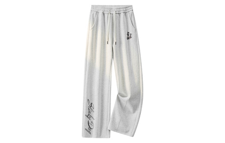 Disney American Art Signature Font College Style Twill Panel Sweatpants Unisex