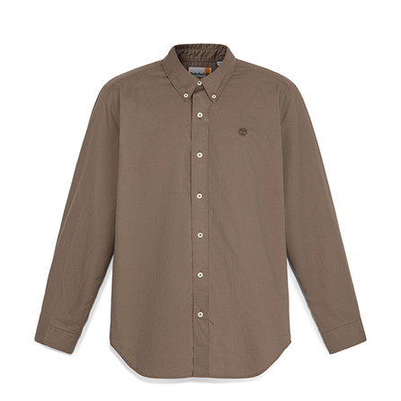 Timberland Breathable Casual Business Commute Long Sleeve Shirt Men's Chocolate