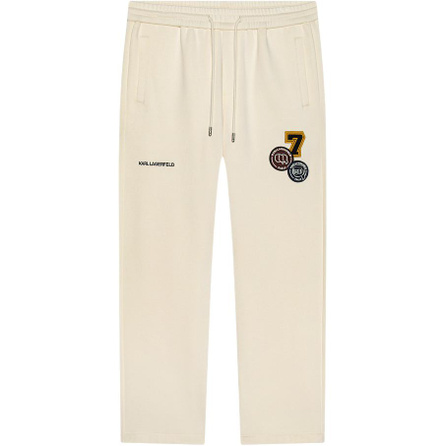 KARL LAGERFELD SS26 Outdoor Commute Light Luxury Trendy Drawstring Elastic Waist Contrast Logo Pocket Knit Sweatpants Men's