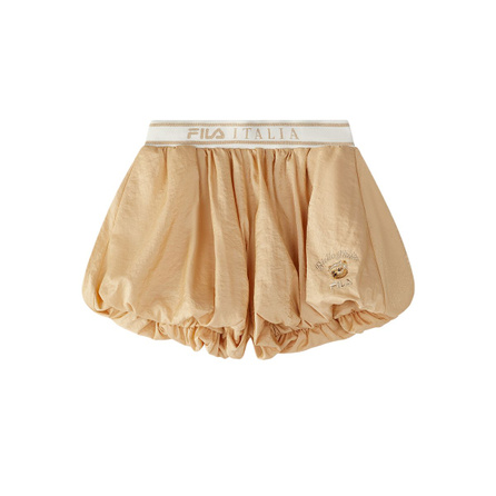 FILA KIDS WHITE LINE Series Fashion Comfortable Minimalist Loose Versatile Shorts Youth Wheat Bran Color