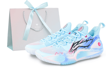 LiNing 'Flash 9' Gift Bag Edition 'Cloud Dyed Peach River' Splash Ink Chinese Style Cloud Low-Top Basketball Shoes Men's