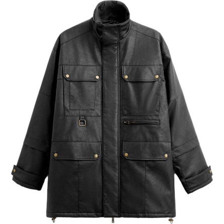 ZARA Parka Coats Men Black