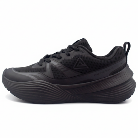 Peak Classic Heritage Retro Thick-Soled Casual Shoes Height-Increasing Soft Sole Lightweight Comfortable Cushioning Anti-Slip Waterproof Low-Top Dad Shoes Men's Black
