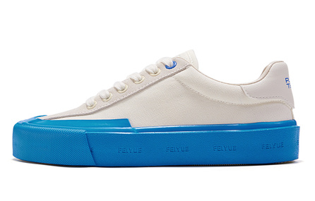Feiyue Anti-Slip Wear-Resistant Low-Top Canvas Shoes Unisex Beige Gray Royal Blue