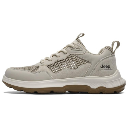 Jeep Pigskin British Retro Single Mesh Hollow Breathable Soft Sole Comfortable Plus Size Men's Shoes 45 Urban Commute Travel RV Camping Hiking Outdoor Photography Tour Guide Fishing Creek-Wading Airport Business Trip Self-Driving Casual Shoes Men's