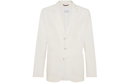 Brunello Cucinelli SS24 Solid Color Patch Pocket Single-Breasted Long Sleeve Blazer Men's Ivory White