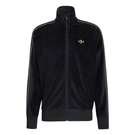 adidas originals Firebird VELOUR Striped Stand Collar Zip-Up Sports Long Sleeve Jacket Men's