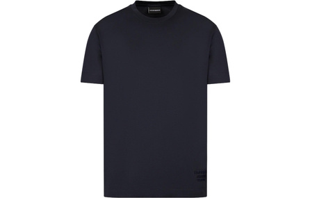 EMPORIO ARMANI Solid Color Short Sleeve Round Neck T-Shirt Men's Navy Blue