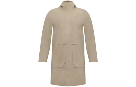 lululemon Storm Field StretchSeal™ Fabric Solid Color Hooded Zip-Up Long Casual Jacket Coat Men's