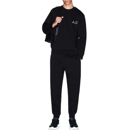 ARMANI EXCHANGE Cotton Relaxed Long Tapered Joggers Men's