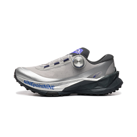 LiNing × NINEPointNINE Collaboration Di Lu 3 PRO Super Boom Technology Reflective Outdoor Hiking Trekking Casual Grip Anti-Slip Stable Support Thick Sole Height-Boosting Low-Top Running Shoes Unisex Milky White Silver