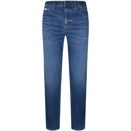 CALVIN KLEIN Classic Casual Commuter Slim Fit Comfortable Versatile Wedge Tapered Slight Stretch Washed Jeans Men's