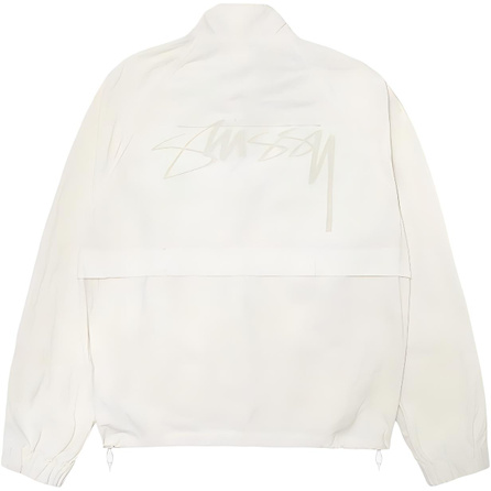 Stussy SS25 Two-Pocket Zipper Elastic Hem Back Letter Print American Retro Jacket Unisex