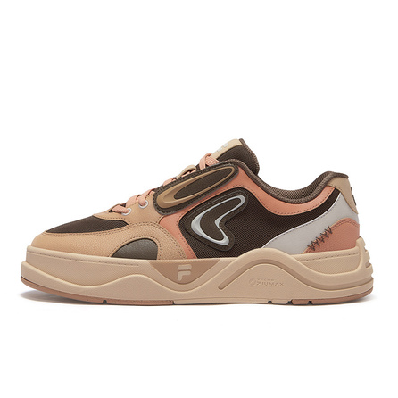 FILA FUSION 50-50 DX Skate Shoes Series Versatile Low-Top Sneakers Men's Chocolate Brown