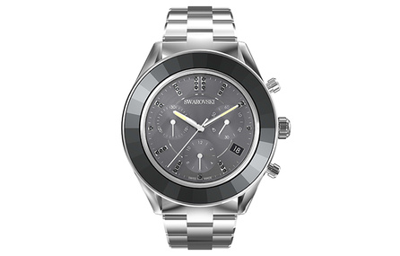Swarovski Octea Lux Sport Series Watch Quartz Movement Metal Strap Black Dial Unisex 50M Water Resistant 5610520