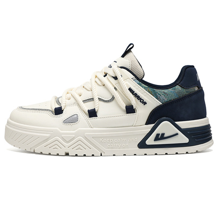 Warrior Trendy Puffer Sneakers Campus Style Structural Low-Top Skate Shoes Men's